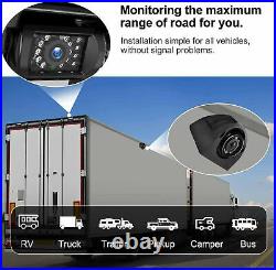 9 Quad Monitor DVR 1080P ahd IR Backup Camera For Truck RV Trailer Reversing