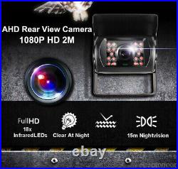 9 Quad Monitor DVR Recorder 1080P Rear View Sides Reversing Backup Camera Truck