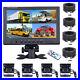 9 Quad Monitor Reversing Backup 4x CCD Rear View Camera Kit For Truck Tractor
