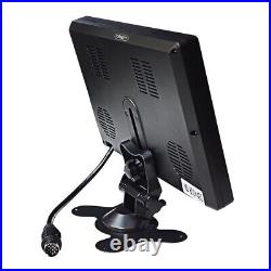 9 Quad Monitor Screen + Rear View Backup Reversing Parking Camera For Truck Bus