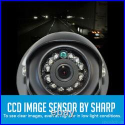 9 Quad Split Monitor 4x CCD Rearview Reverse Backup Camera 12-24V For Trailer