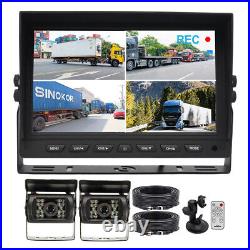 9 Quad Split Monitor Car Rear View Backup Reversing Camera For Truck Bus Van Rv