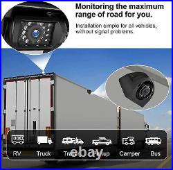 9 Quad Split Monitor DVR 1080P Backup Camera For Truck Caravan RV Reversing