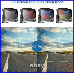 9 Quad Split Monitor DVR Backup Camera with32GB For Truck BUS Trailer Reversing