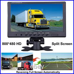 9 Quad Split Monitor Screen Reversing Back Up Camera System For Bus Truck Rv Ag