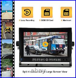 AHD 7 Quad Monitor DVR 1080P Backup Camera RearView Fit Truck Caravan Reversing