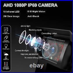AHD 7 Quad Monitor DVR 1080P Backup Camera RearView Fit Truck Caravan Reversing