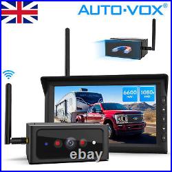 AUTO-VOX Magnetic RV Wireless Solar Reverse Backup Camera 7 HD Monitor Parking