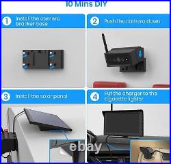 AUTO-VOX Magnetic RV Wireless Solar Reverse Backup Camera 7 HD Monitor Parking