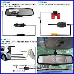 AUTO-VOX Wireless Reverse Camera Kit Car Backup with Rear View Mirror