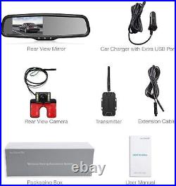 AUTO-VOX Wireless Reverse Camera Kit Car Backup with Rear View Mirror