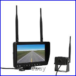 Auto 7in Wireless Backup Camera Kit IPS LCD Screen Real Time Recording Reversing