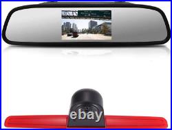 Brake Light Rear View Backup Parking Camera Super Night Vision Reversing Mirror