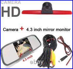 Brake Light Rear View Backup Parking Camera Super Night Vision Reversing Mirror