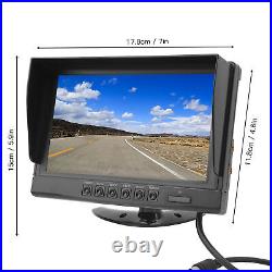 Car Backup Camera Monitor 9in IPS Screen HD 4 Way Video Input Reversing Display