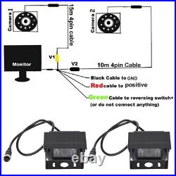 Car Rear View Backup Camera 7 Inch Reversing Monitor Car LCD Monitor For Bus