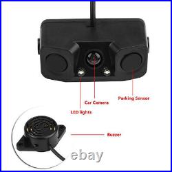Car Reversing Backup Camera Radar Sensor 3-In-1 4.3 Rear View Screen Monitor