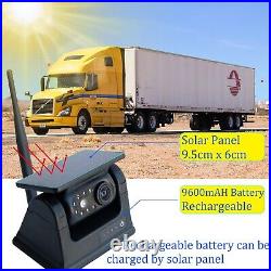 Digital Wireless 5 car monitor 2x solar magnetic reverse backup camera caravan