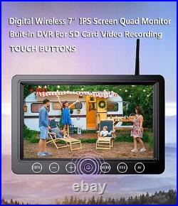 Digital Wireless 7 Monitor DVR Magnetic Base Battery Rear View Reversing Camera