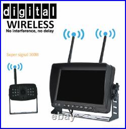 Digital Wireless DVR 7 Quad Monitor Splitscreen Backup Reversing Camera System