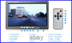 Dual Rear View Backup Camera System with 7 Monitor for Trailer Camper Motorhome