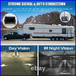 For Truck Wireless Solar Magnetic Reverse Rear View Backup Camera 7 Monitor Kit