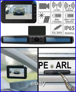 Lescars Wireless Solar Wireless Rear View Camera with Large Color Monitor