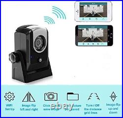MHCABSR Wireless Backup Reversing Camera, WiFi Dash Camera Work with Phone IP68