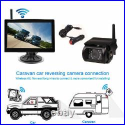 Motorhome Camper RV Wireless IR Rear View Reversing Camera 5 Backup Monitor Kit