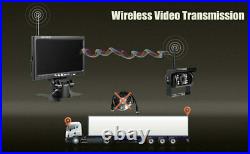 RV Bus Camper Truck 7 Monitor Wireless HD Rear View Reversing Backup Camera Kit