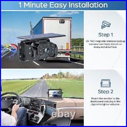 Solar Reversing Camera Wireless, Magnetic 7 1080P AHD Backup Camera