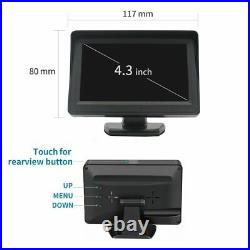 Solar Wireless Reversing Camera Kit 5 Rear View Backup Monitor License Plate