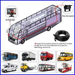 Truck RVs Van Bus 4 Pin Dual Rear View Backup Reverse Camera 7 LCD Monitor Kit