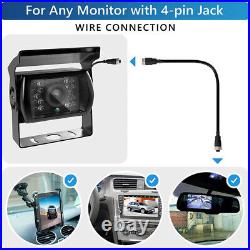 Truck RVs Van Bus 4 Pin Dual Rear View Backup Reverse Camera 7 LCD Monitor Kit