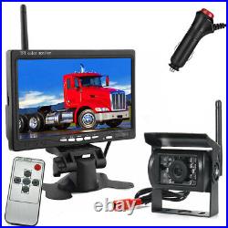 Truck RVs Van Caravan Wireless Reversing Rear View 7 Backup Camera Monitor Kit