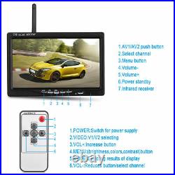 Truck Trailer RVs Wireless Dual Rear View Backup Reverse Camera with 7 HD Monitor