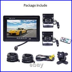 Vehicle Backup Camera with 7 inch Monitor Reverse Camera 4 Split Screen Front