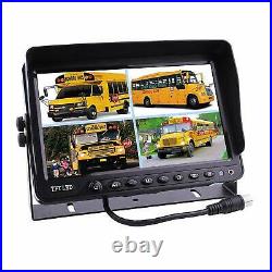 Vehicle Backup Reverse Camera Safety System 9 Monitor With Quad Screen 4 Camera