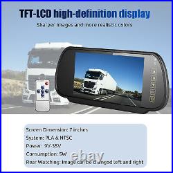 Waterproof HD Night Vision Reverse Camera + Backup Camera 7 Mirror Monitor Kit