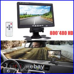 Wired Backup Camera 7'' Monitor Kit 2xRear View Parking Reversing Cam For Truck