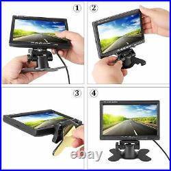 Wired Backup Camera 7'' Monitor Kit 2xRear View Parking Reversing Cam For Truck