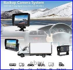 Wired Reversing Camera Kit, 7IPS LCD Monitor Backup Camera, 18 LEDS Waterproof