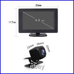 Wireless 4.3'' Rear View TFT-LCD Reverse Monitor Waterproof Plate Backup Camera