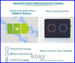 Wireless 5Monitor 2x Solar Battery Powered Standby Mode Backup Reversing Camera