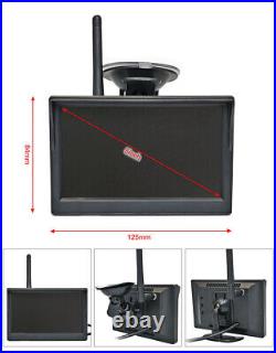 Wireless 5 IPS HD Monitor Bus Camper Truck Rear View Reverse Backup Camera Kit