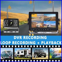 Wireless 7 DVR Monitor 2x Backup Reversing Cameras 50m Working Range For Truck