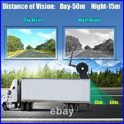 Wireless 7 Mirror Monitor DVR 128G 1080p IR Backup Camera for Truck Reversing