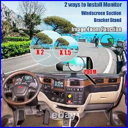 Wireless 7 Quad Mirror Monitor DVR Reversing Backup Camera for Truck Caravan