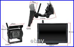 Wireless Backup Camera 5HD Monitor Bus RVs Caravan Truck Reverse Rear View Kit