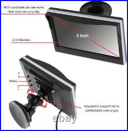 Wireless Backup Camera HD Rear View System with 5 Monitor for Pickup Truck Camper